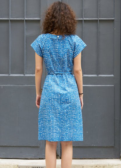 Rebecca-Seersucker Print Dress