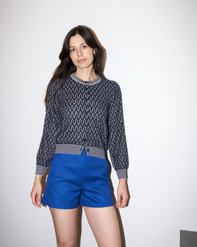 Babe - Wave Jacquard Cardigan