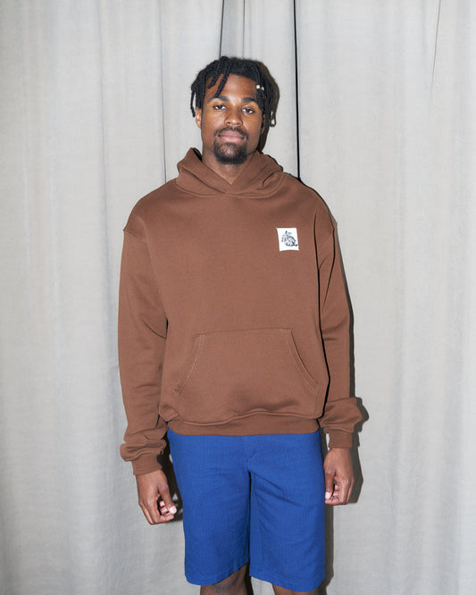 Nasty Cat-Oversize Fit Luxury Hoody-Brown
