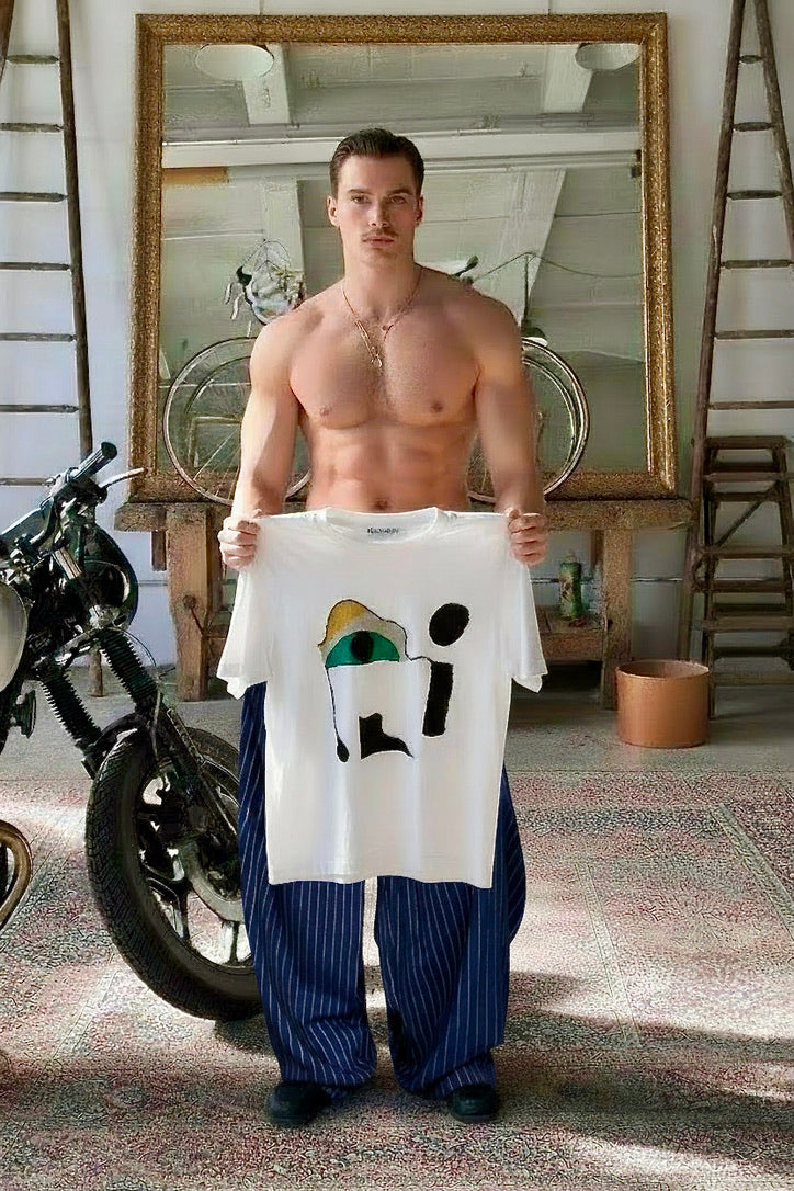 Tefnut - Oversize structured cotton T Shirt - Surreal Eye print