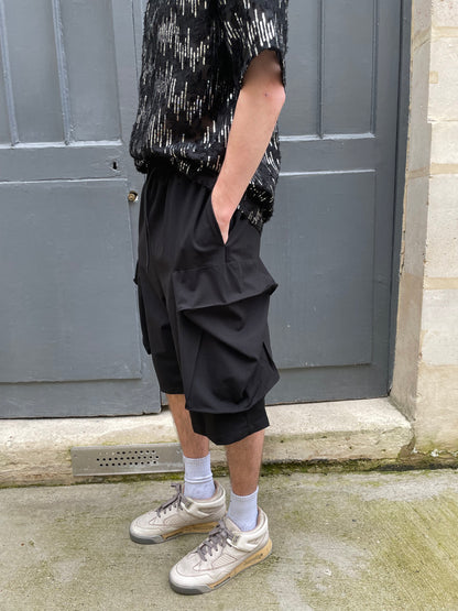 Roger - Oversized Faux Pockets Cargo Shorts