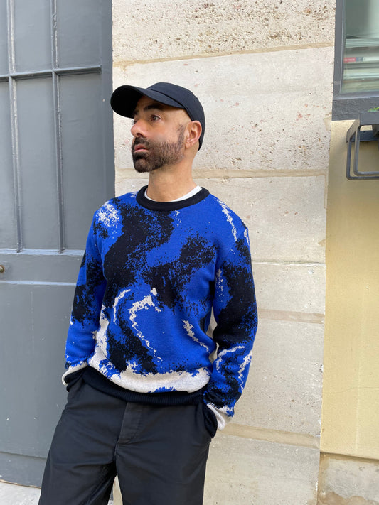 Brandon - Abstract Pattern Jacquard Sweater