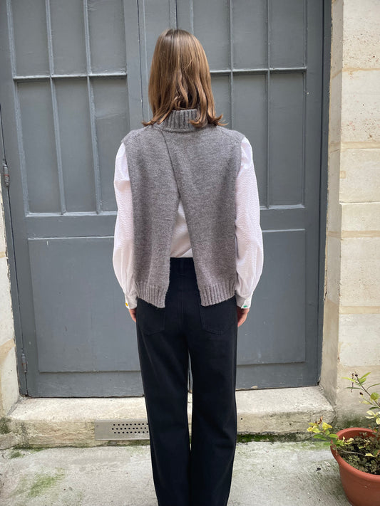 Candy - Knitted Vest with Surrealist Eye