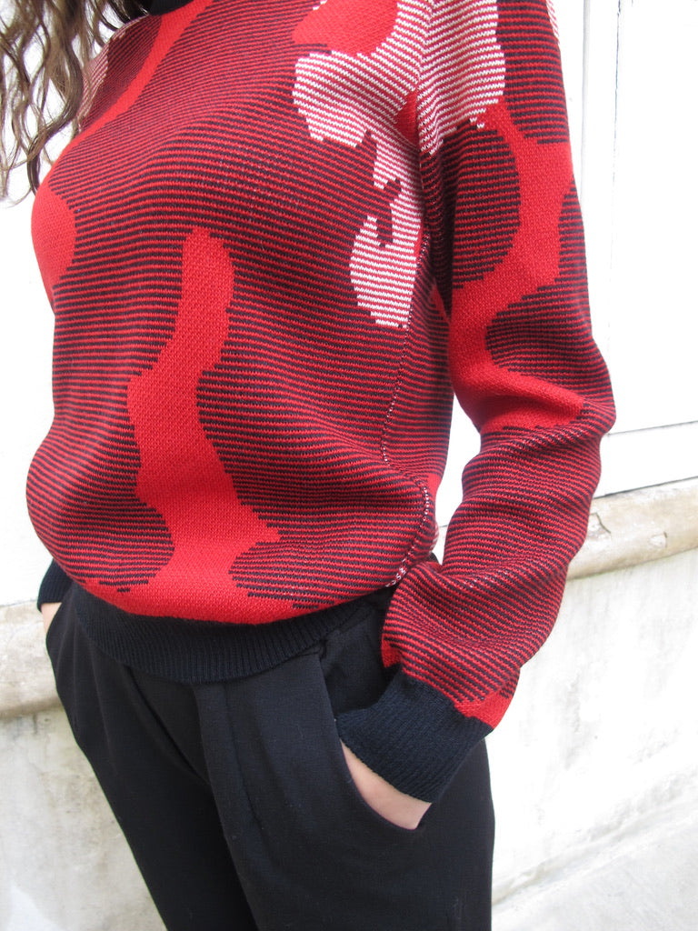 Dotty Modern Art Sweater