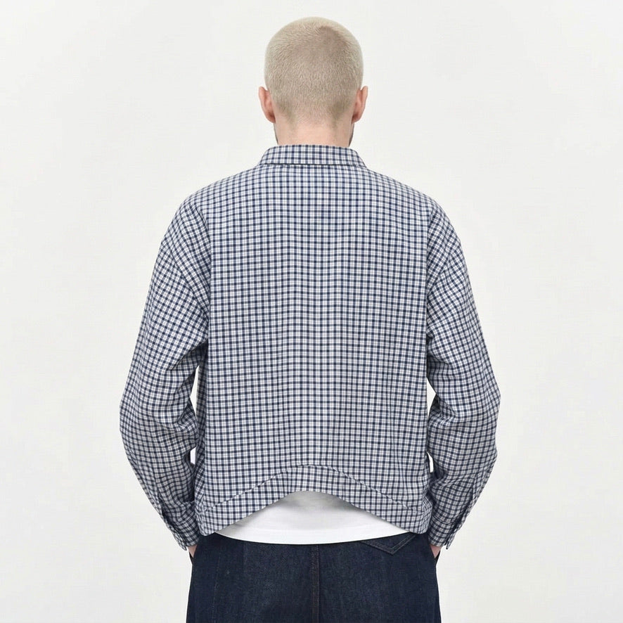 Leighton - Curved Hem Gingham Shirt - Man