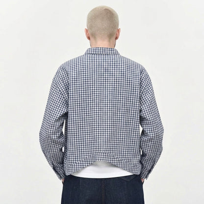 Leighton - Curved Hem Gingham Shirt - Man