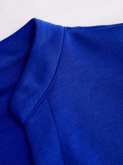 Trish - Structured Shoulder Pad Top - Cobalt