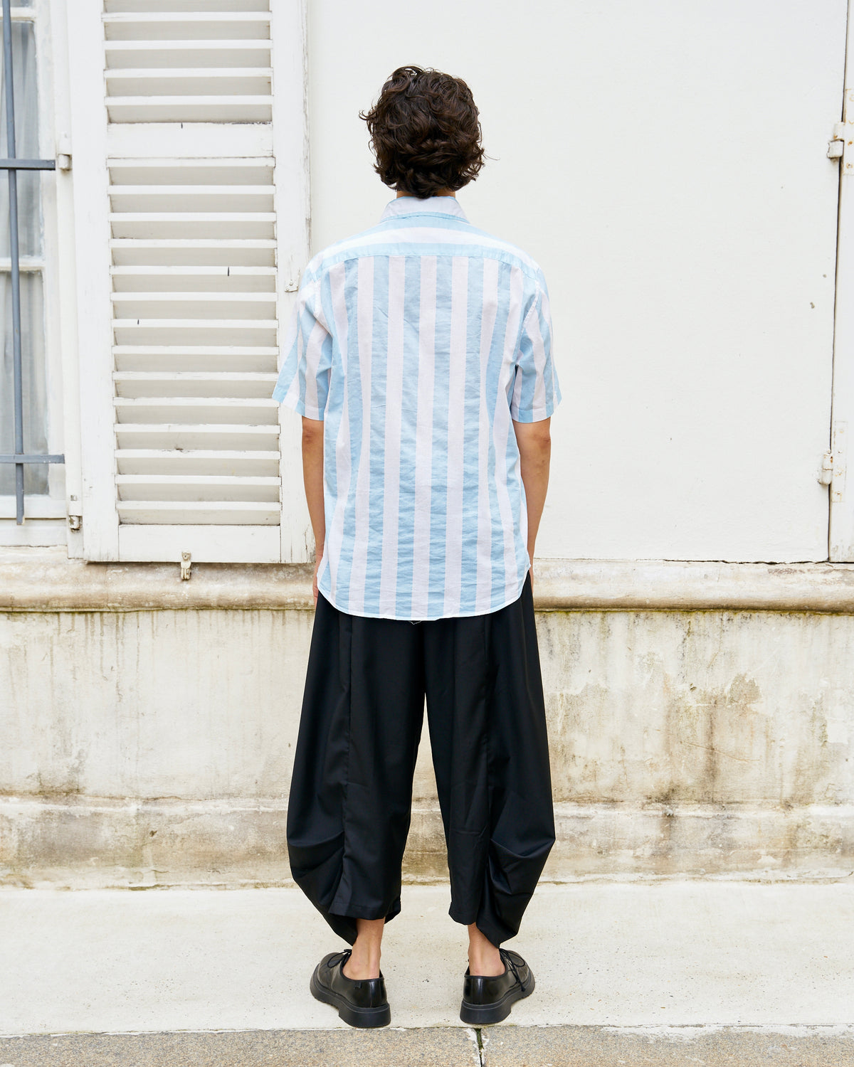 NC Shirt SS-Stripe Cotton Voile Shirt