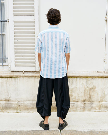 NC Shirt SS-Stripe Cotton Voile Shirt