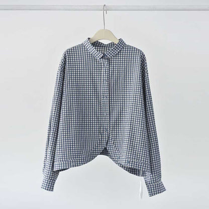 Leighton - Curved Hem Gingham Shirt - Man