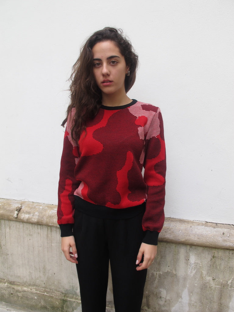 Dotty Modern Art Sweater