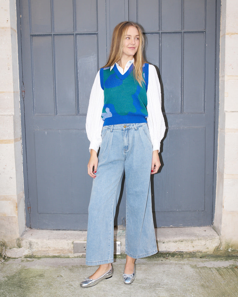 Sandie - Jacquard Knit Vest