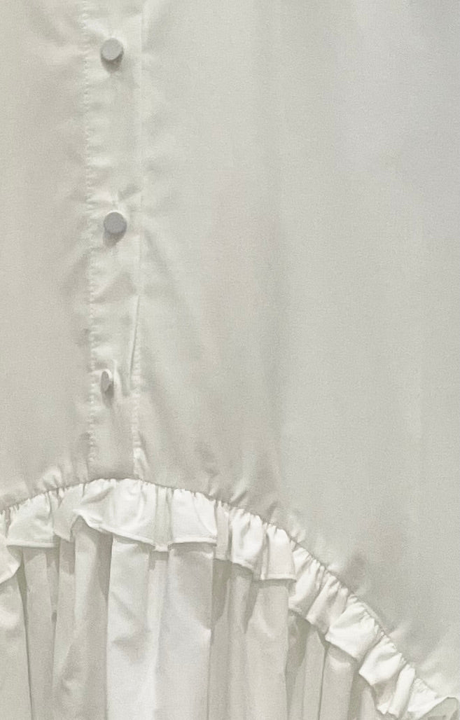 Bo - White Cotton Babydoll Dress