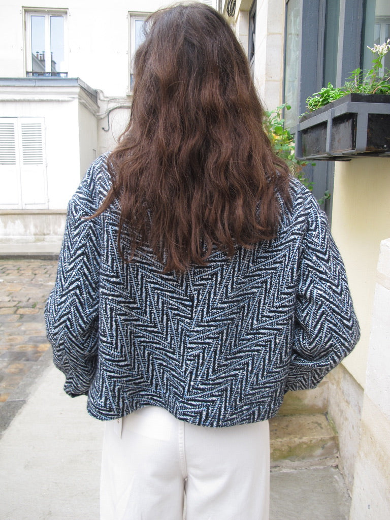 Mira-Cropped Tweed Wool Jacket
