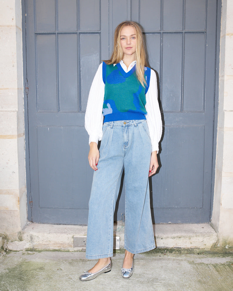Sandie - Jacquard Knit Vest