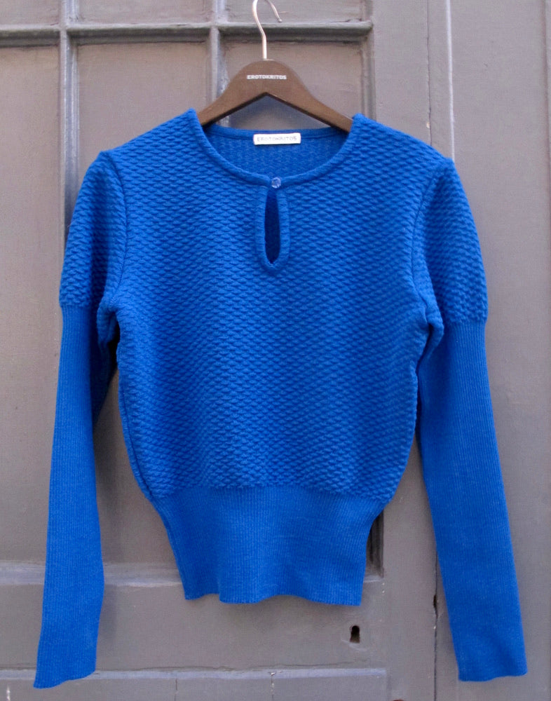 Nevada-Textured Sweater Aviator blue/amber