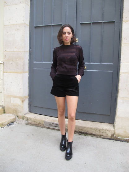 Lena High waist Corduroy shorts