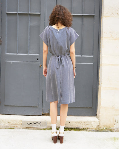 Rebecca-Silk Stripe Dress