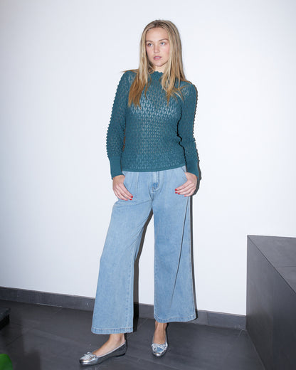 Blaire - Light Wash Wide Leg Jeans