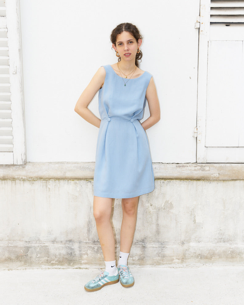 Sibylle-Lace Back Tailored Cocktail Dress
