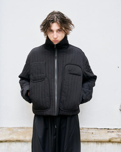 Zephyr - High Neck Warm Quilted Jacket - M
