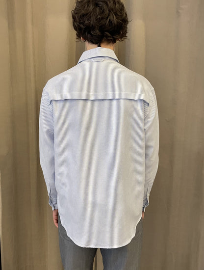 Tyrion - Boxy 3D Pocket Stripe Over-Shirt