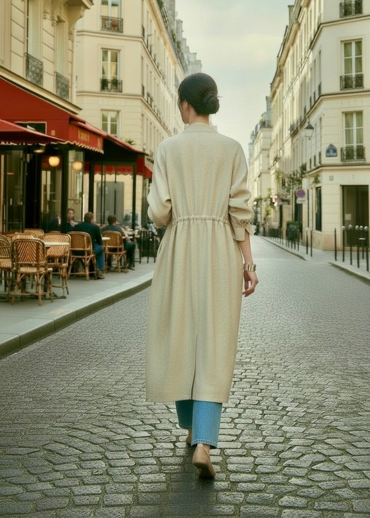 Imelda - Linen Draped Trench Coat