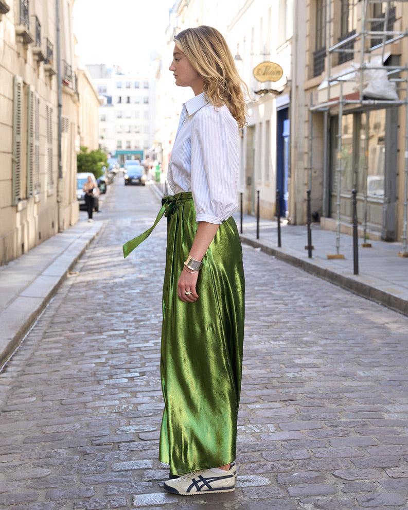 Trixie - Poplin Shirt With Puffy Sleeves - Fine Stripe
