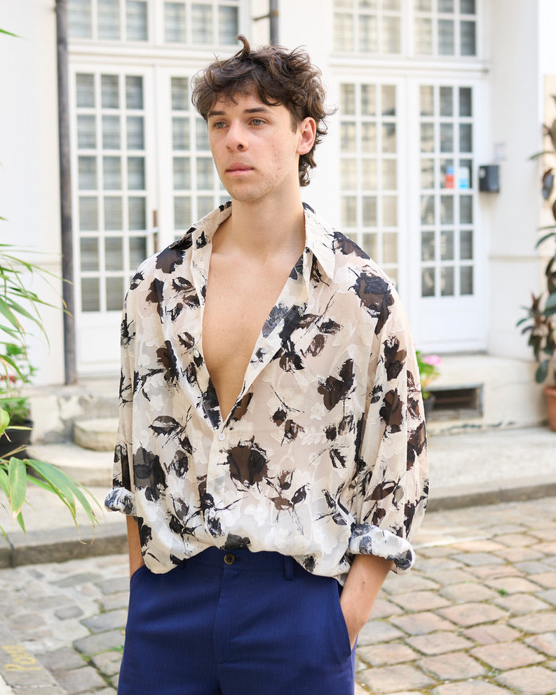 Waverly - Silky Devore Floral Shirt