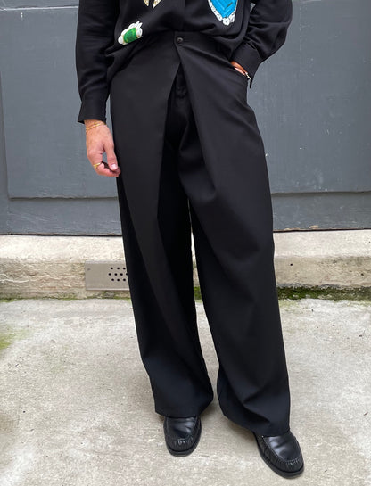 Zane - Front-Fold Pleat Trousers