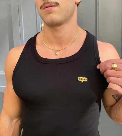 Louis - “Bisous” Ribbed Cotton Tank