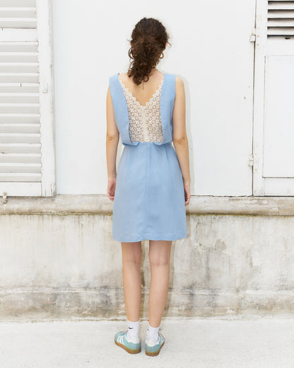 Sibylle-Lace Back Tailored Cocktail Dress