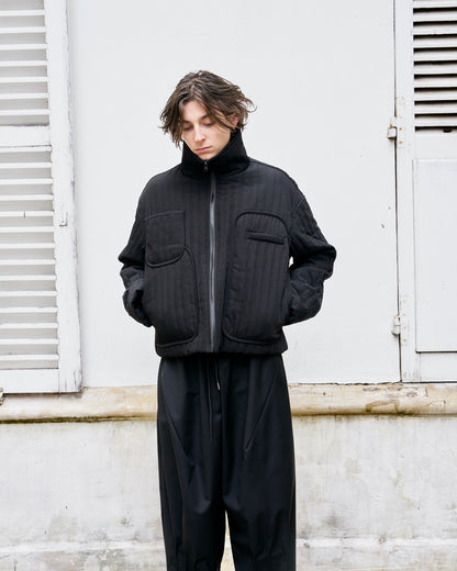 Zephyr - High Neck Warm Quilted Jacket - M