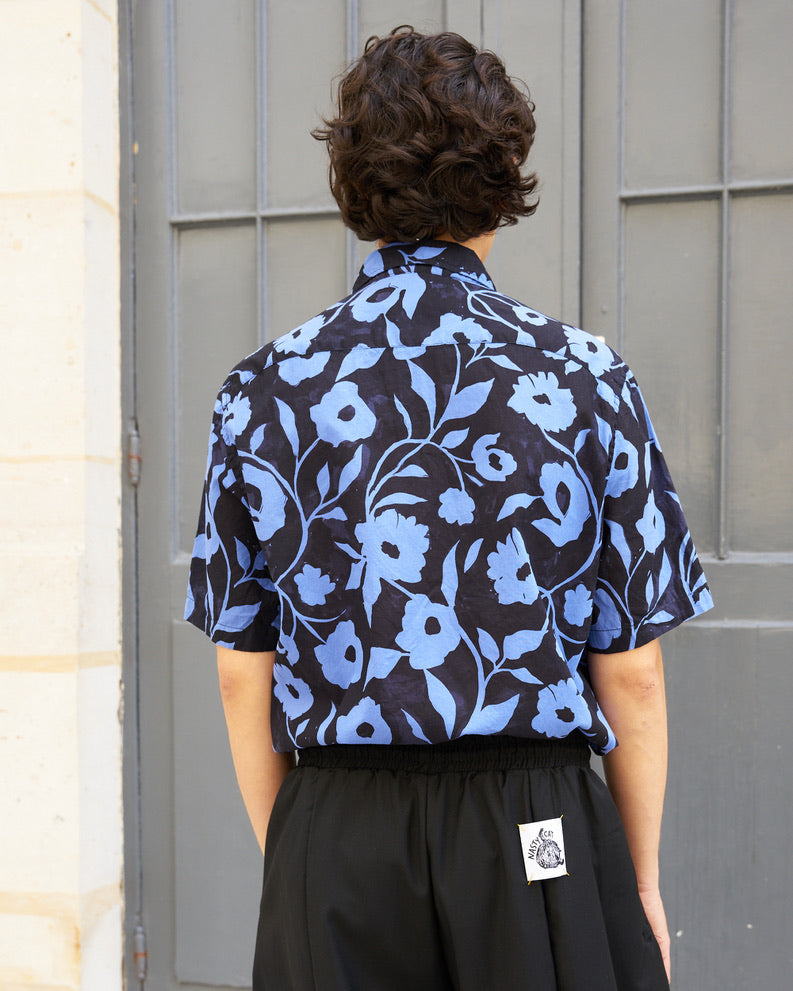 Aristotelis-Floral Cotton Voile Shirt