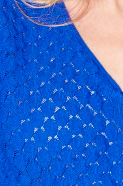 Skippy - Texture Lace Knit light Sweater - Royal Blue