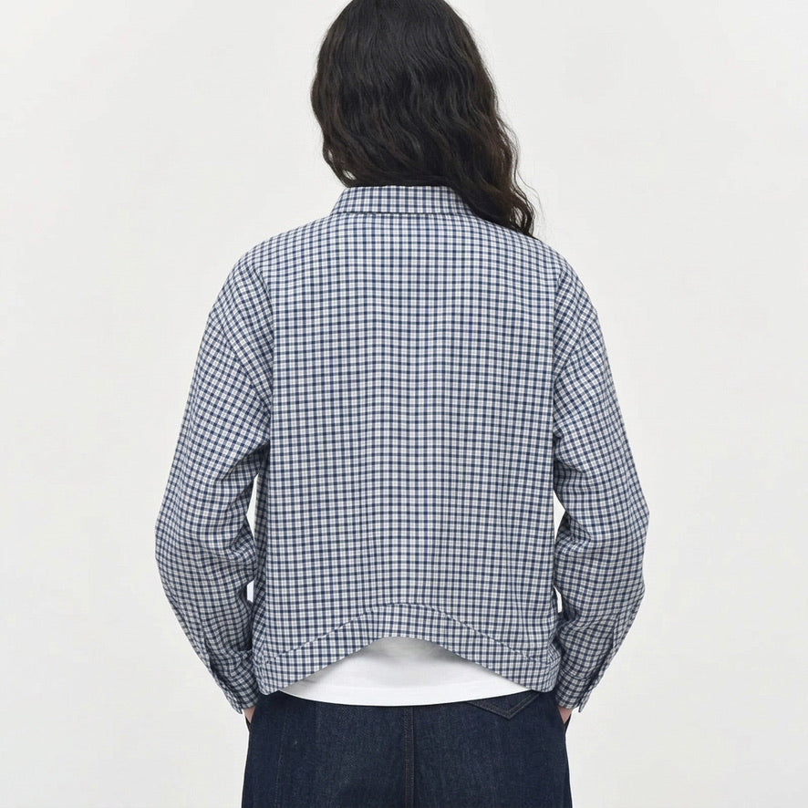 Leighton - Curved Hem Gingham Shirt