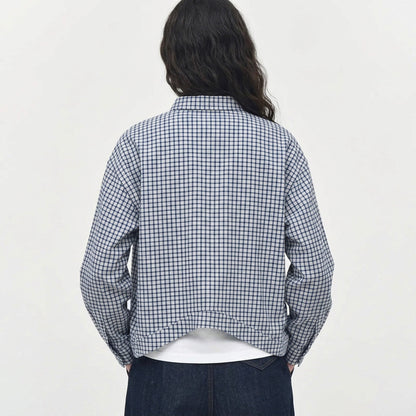 Leighton - Curved Hem Gingham Shirt