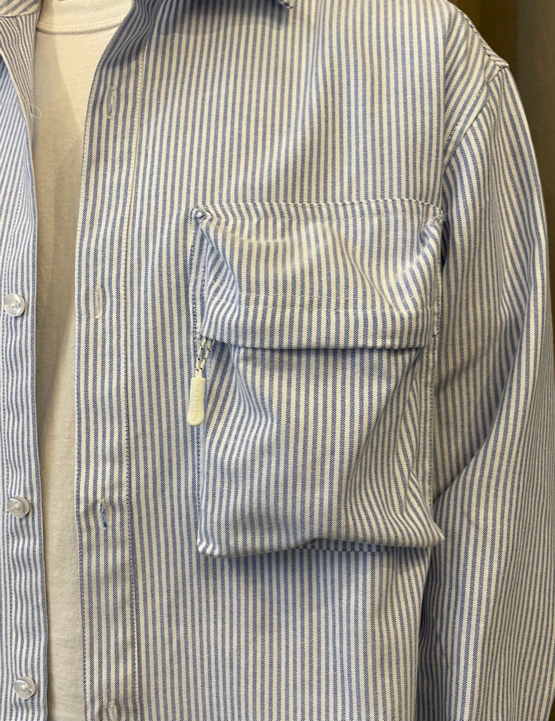 Tyrion - Boxy 3D Pocket Stripe Over-Shirt