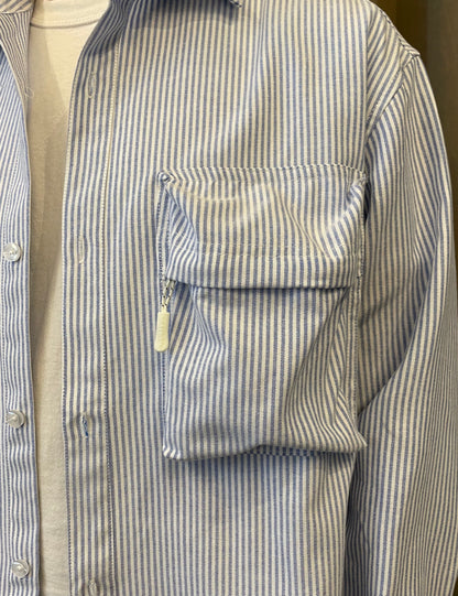 Tyrion - Boxy 3D Pocket Stripe Over-Shirt