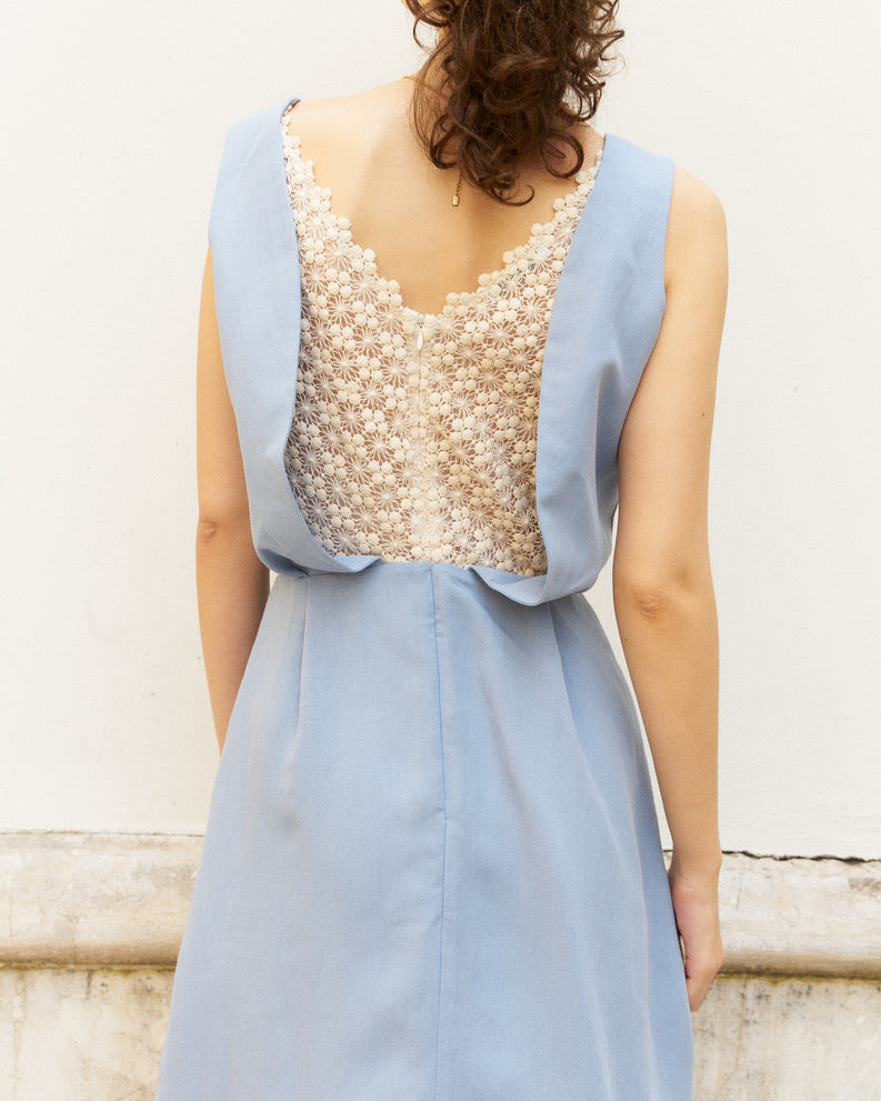 Sibylle-Lace Back Tailored Cocktail Dress