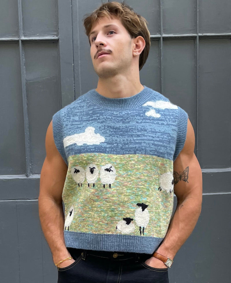 Cruz - Soft Knit Vest with Countryside Jacquard