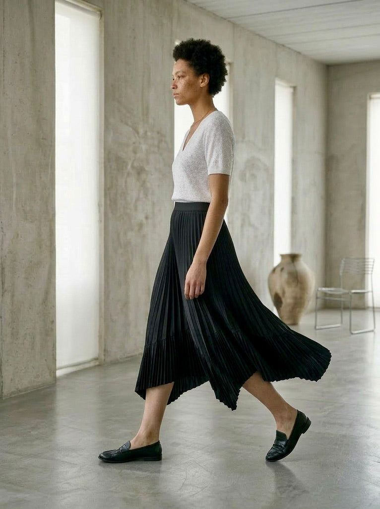 Ygritte - Pleated Irregular Hem Skirt