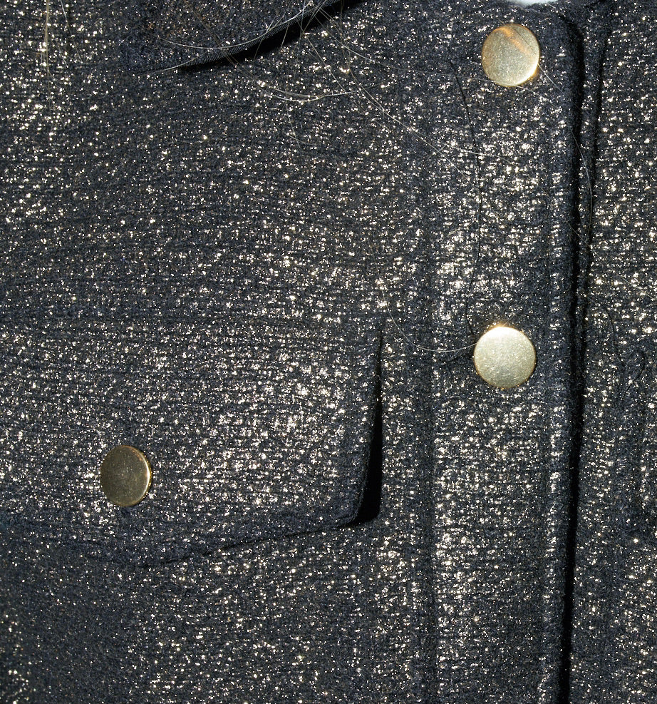 Mira - Crop Metallic Jacket - Gold