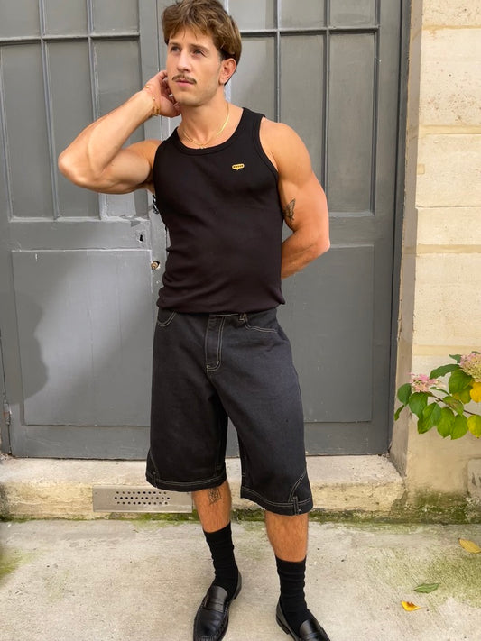 Louis - “Bisous” Ribbed Cotton Tank