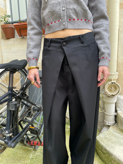 Zane - Front-Fold Pleat Trousers