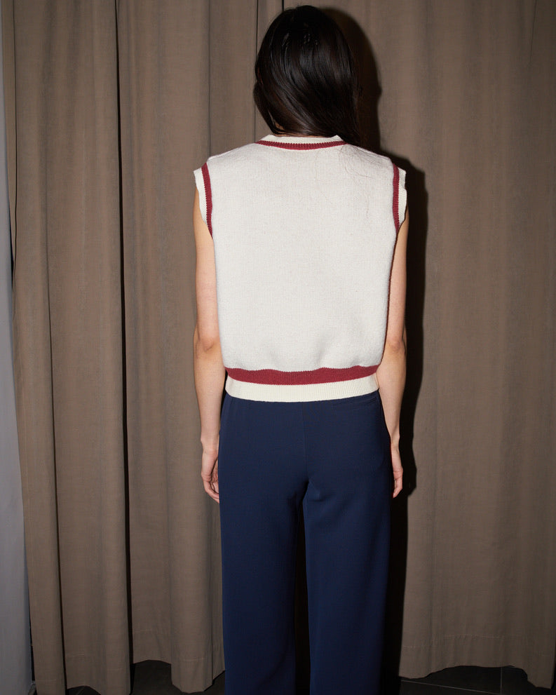 Elijah - Soft Knit Vest with Cherries
