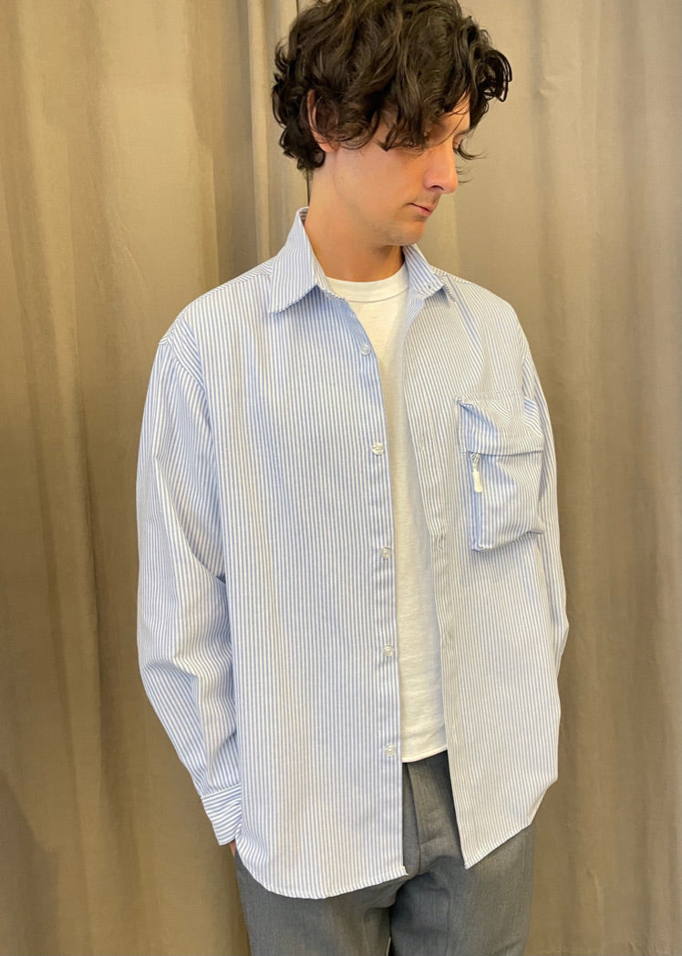 Tyrion - Boxy 3D Pocket Stripe Over-Shirt