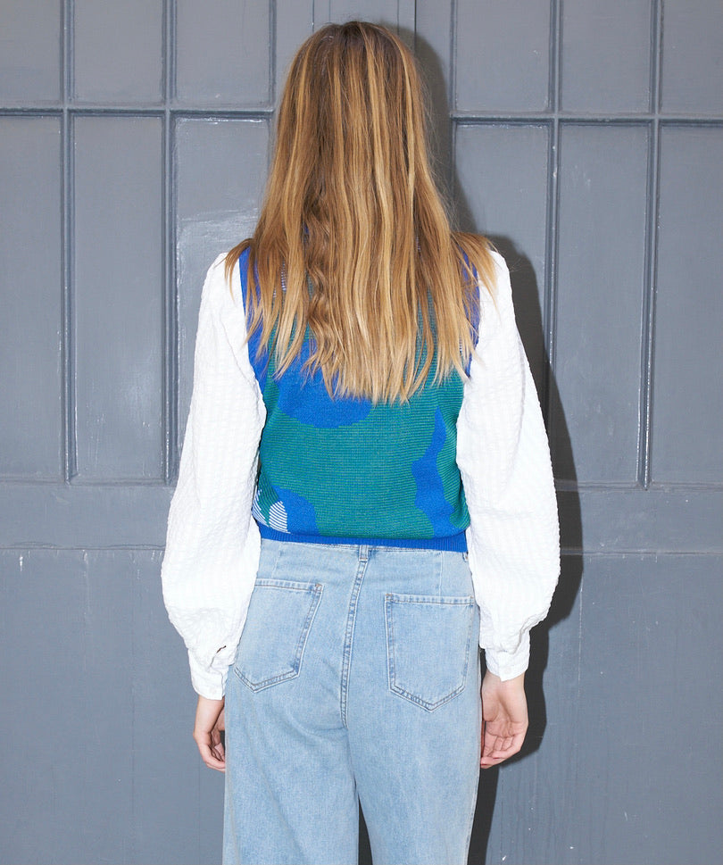 Sandie - Jacquard Knit Vest
