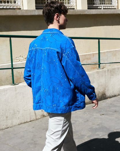 Amari-Oversize Printed Work Jacket