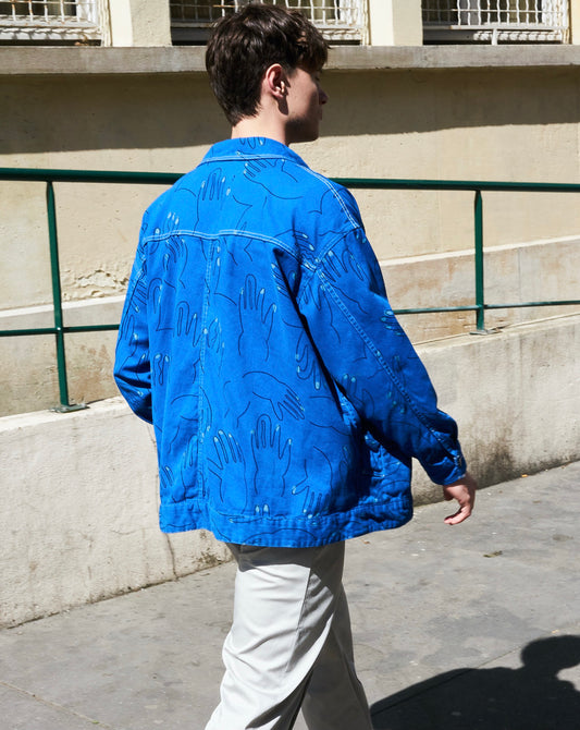 Amari-Oversize Printed Work Jacket